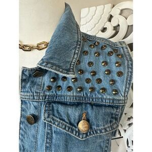Studded Denim Vest